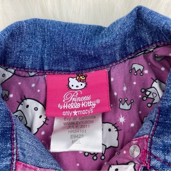 PRINCESS HELLO KITTY KIDS JEANS JACKET SIZE 4 - Picture 2 of 4